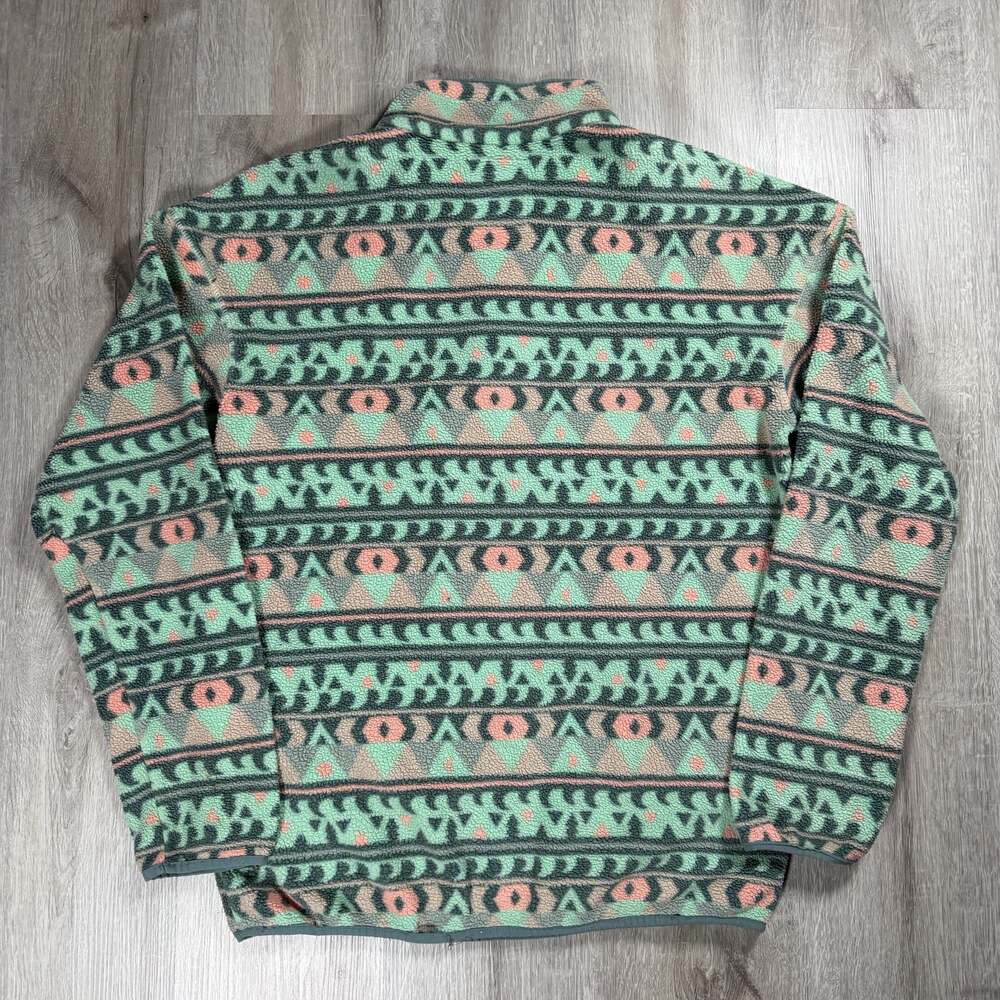 Mens Columbia Helvetia Aztec Half Snap Fleece Pullover Patterned Medium - Picture 2 of 6